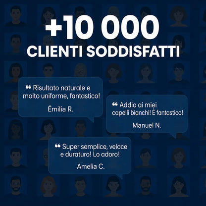 Shampoo Colorante Istantaneo Capelli Bianchi Coperti in 10 Minuti, Senza Sforzo