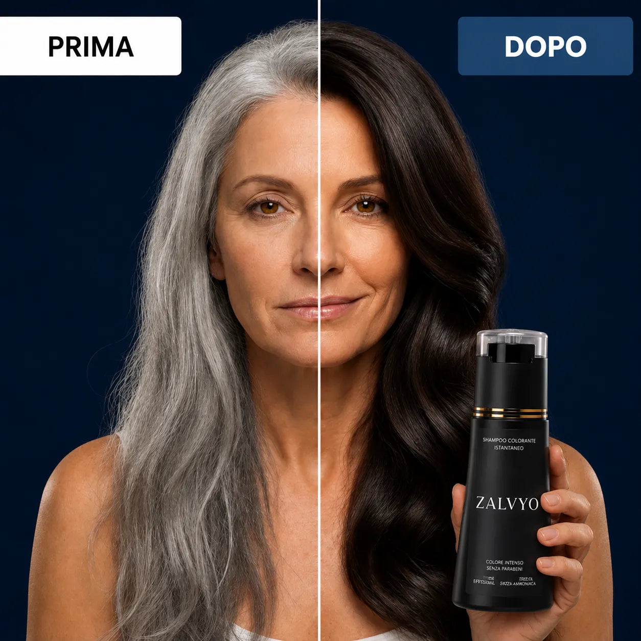 Shampoo Colorante Istantaneo Capelli Bianchi Coperti in 10 Minuti, Senza Sforzo