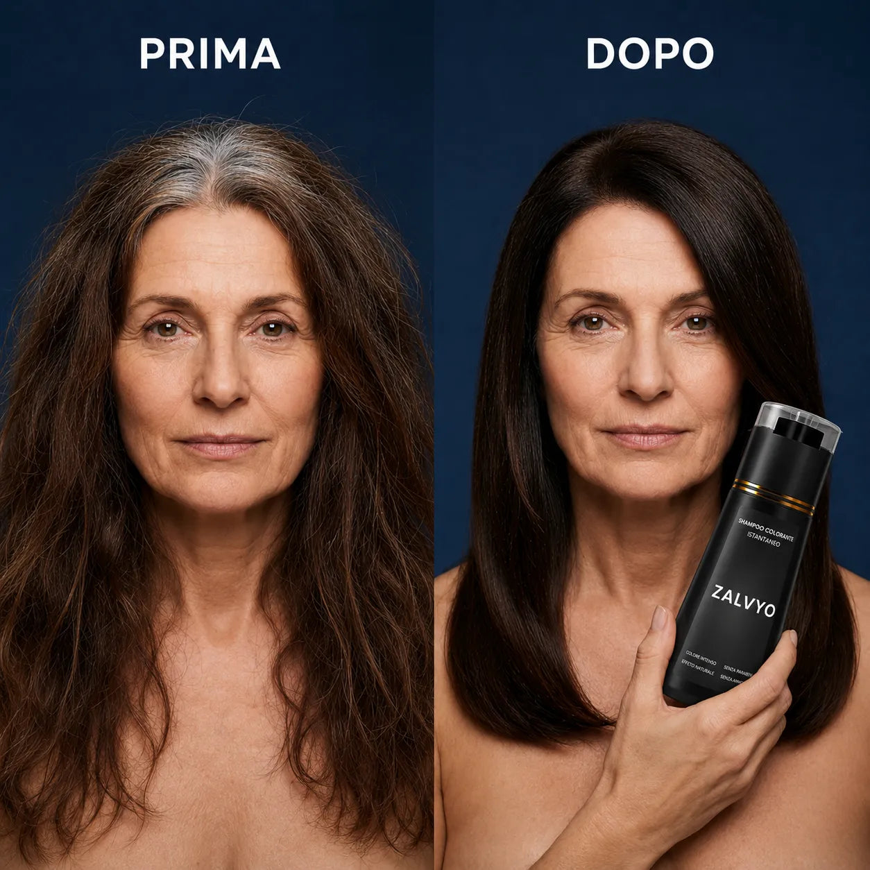 Shampoo Colorante Istantaneo Capelli Bianchi Coperti in 10 Minuti, Senza Sforzo