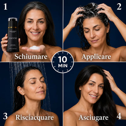 Shampoo Colorante Istantaneo Capelli Bianchi Coperti in 10 Minuti, Senza Sforzo