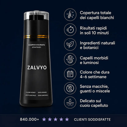Shampoo Colorante Istantaneo Capelli Bianchi Coperti in 10 Minuti, Senza Sforzo